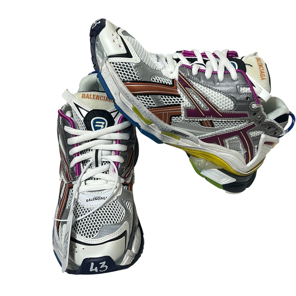 Balenciaga Runner Multi-Color Silver Purple Sneakers 677403 Mens Size 43 US 10 - Picture 4 of 15